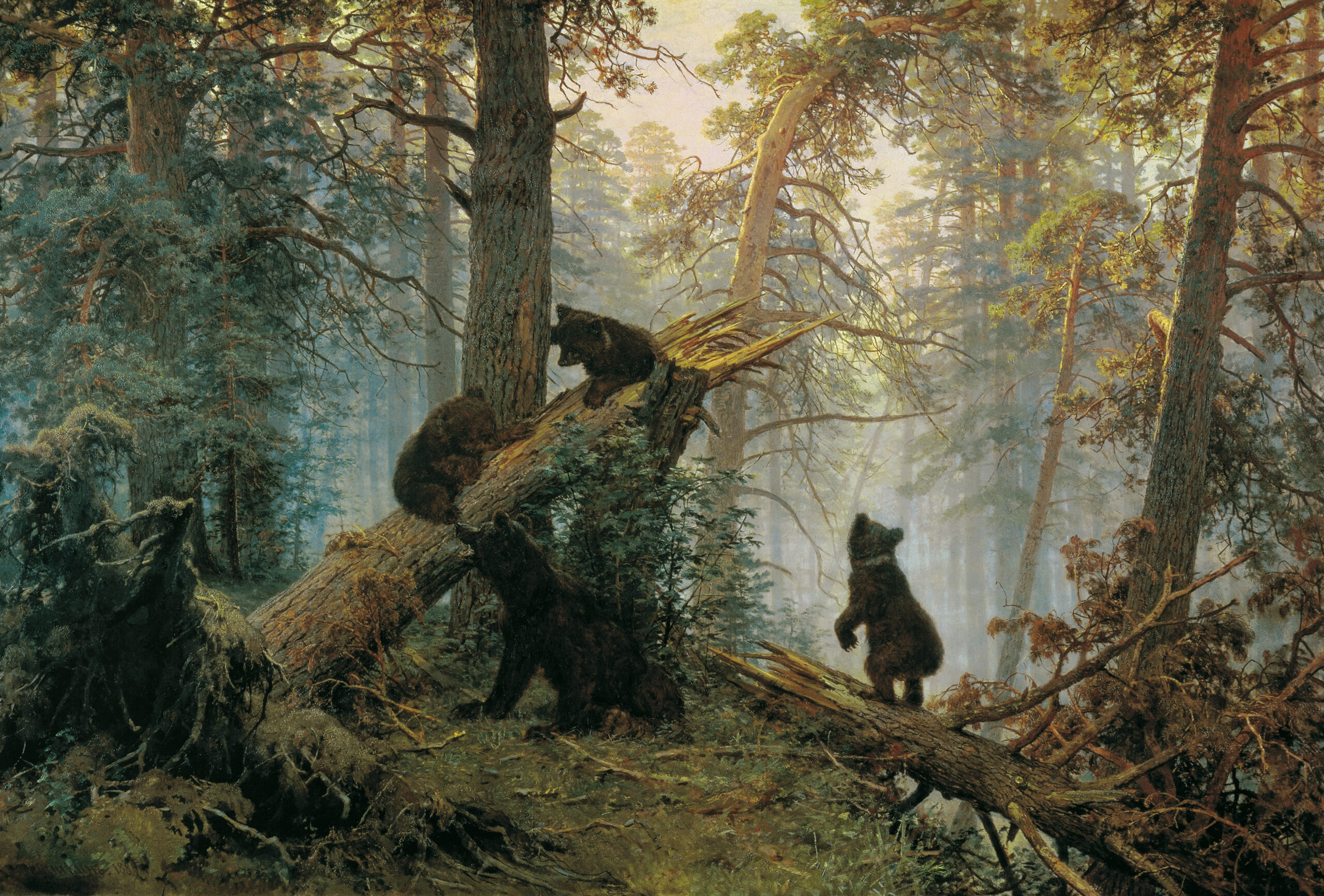 Ivan Sjisjkin en Konstantin Savitski - Ochtend in een dennenbos (1889)